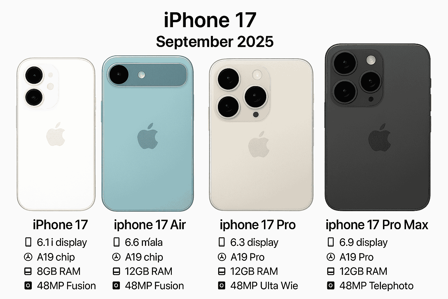 All iPhone 17 Models